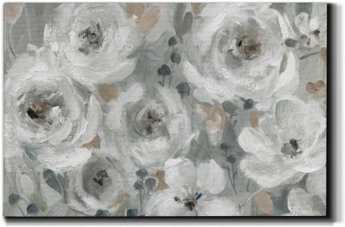 Miniatura 8 de Lienzo de arte de pared de paisaje abstracto con flores y bosque moderno, cuadros de arte para decoración de sala de estar, cocina, baño, oficina