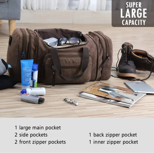 Miniatura 5 de Toupons - Bolsa de viaje para hombre (lona, bolsa de fin de semana)