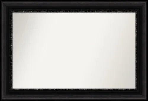 Miniatura 482 de Amanti Art Espejo personalizado, espejo de baño negro puente, espejo de pared o espejo de tocador de baño sobre el fregadero (26 x 26 pulgadas)