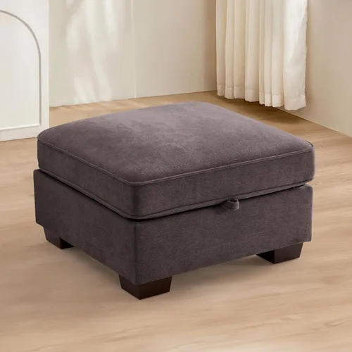 Miniatura 44 de TEKAMON Sofá Modular de 100" con Almacenamiento en los Asientos, Cómodo Sofá de Tela Chenilla de 3 Plazas para Sala de Estar, Oficina, Apartamento