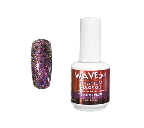Miniatura 32 de WAVEGEL - Esmalte de uñas en gel con purpurina, colección Titanio, #28 Twinkle Pink I 0.5 onzas