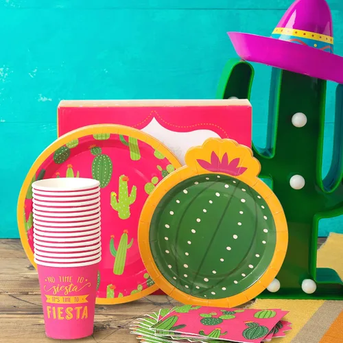 Miniatura 2 de Final Fiesta - Juego de platos para despedida de soltera I Decoraciones de fiesta I Incluye 16 platos de fiesta, platos laterales de cactus