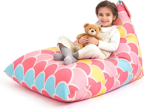 Miniatura 9 de Funda para puf de almacenamiento de animales de peluche para niños, adolescentes (sin relleno) 250 L, lavable, funda grande para puf para organizar