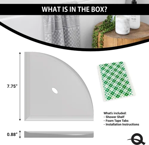 Miniatura 3 de Questech Decor - Estante esquinero de ducha, estante esquinero de ducha para paredes de ducha con azulejos, almacenamiento de baño, organizador