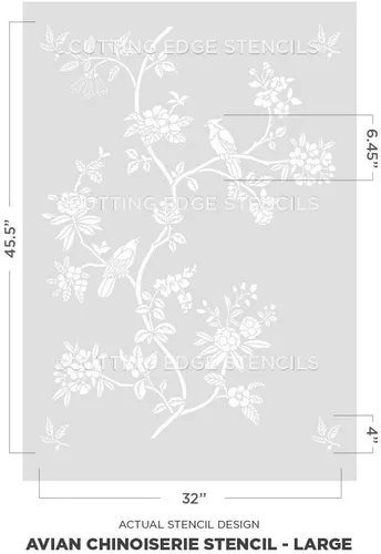 Miniatura 5 de Cutting Edge Stencils - Plantilla de pared Pura Vida – Plantilla tropical para pintar paredes – Plantillas para decoración fácil – Plantilla