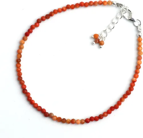 Miniatura 24 de Pulsera ajustable de plata esterlina 925 con cuentas completas para mujer, cuentas de piedras preciosas naturales, pulsera delicada, regalo