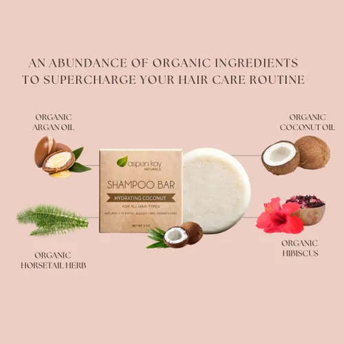 Miniatura 4 de Barra de champú de aceite de coco y argán, hidratante profunda para cabello seco dañado. Champú sólido hidratante y nutritivo para cabello rizado