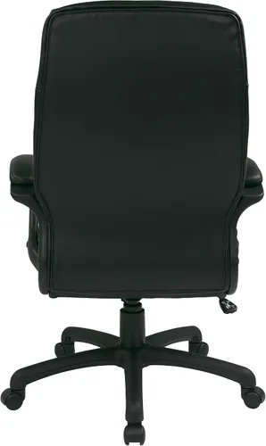 Miniatura 5 de Office Star EC Series - Silla de oficina ajustable de cuero regenerado ejecutivo con respaldo alto y asiento de contorno acolchado grueso y control