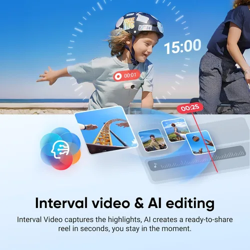 Miniatura 7 de Insta360 GO 3S - Paquete de acción de 128 GB blanco 4K, cámara portátil diminuta para vlogs, POVs sin manos, montaje en cualquier lugar