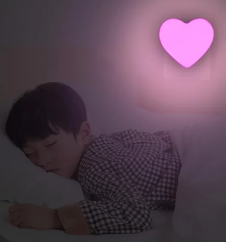 Miniatura 7 de INZU Luces nocturnas enchufables a la pared, luz nocturna LED para niños, bonita luz nocturna con sensor automático de atardecer a amanecer, luz Rosa