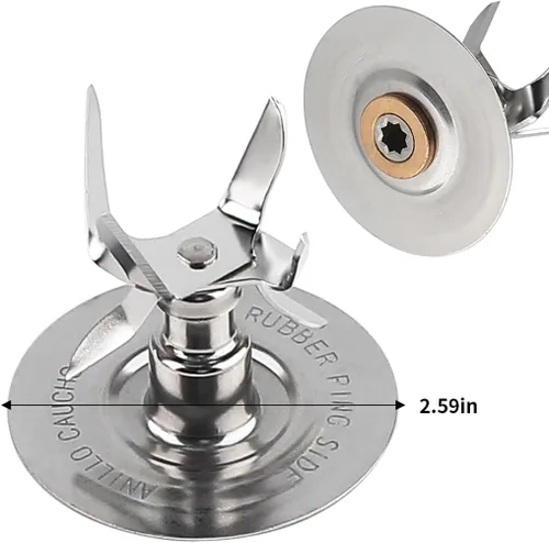 Miniatura 6 de Anbige Piezas de recambio, tarro cuadrado de vidrio de 5 tazas con ensamblaje de cuchilla, compatible con la mayoría de licuadoras Oster