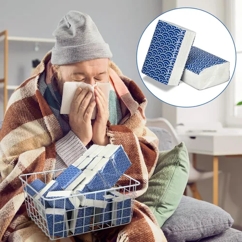 Miniatura 2 de Honoson Paquete de 200 pañuelos de bolsillo a granel, 2000 hojas, pequeños pañuelos individuales a granel, 3 capas, mini paquetes de pañuelos