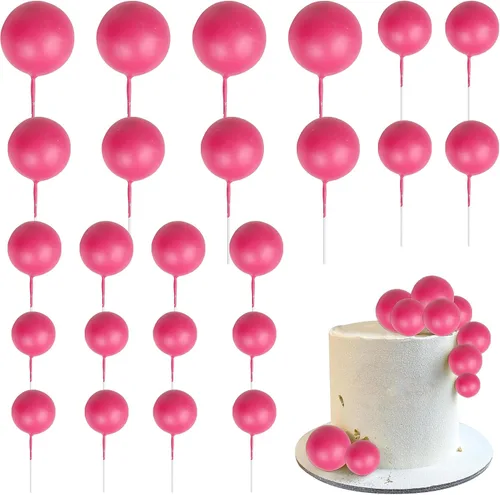 Miniatura 19 de Rsstarxi 30 piezas de mini globos y bolas de espuma para tartas – Insertos de pastel de bricolaje para bodas, aniversarios y decoraciones de fiesta