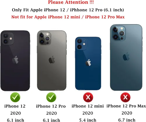 Miniatura 2 de MDCN Funda para iPhone 12 / iPhone 12 PRO: funda protectora de doble capa resistente para teléfono celular, a prueba de golpes, resistente