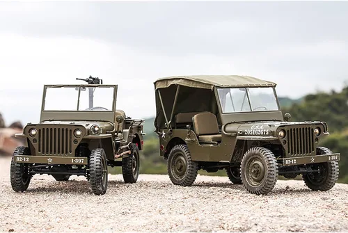 Miniatura 4 de Rochobby FMS 1/6 1941 MB Scaler RC mini Jeep RC Camión MB Scaler 4x4 Grado Hobby RC Rock Crawler con escobillas RC Camión Militar del Ejército