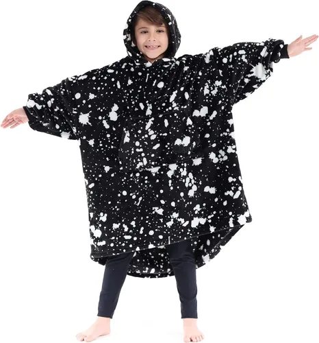 Miniatura 15 de THE COMFY Dream Jr para niños Manta portátil de forro polar de microfibra ligera con capucha y bolsillo Visto en Shark Tank Niños Sherbert