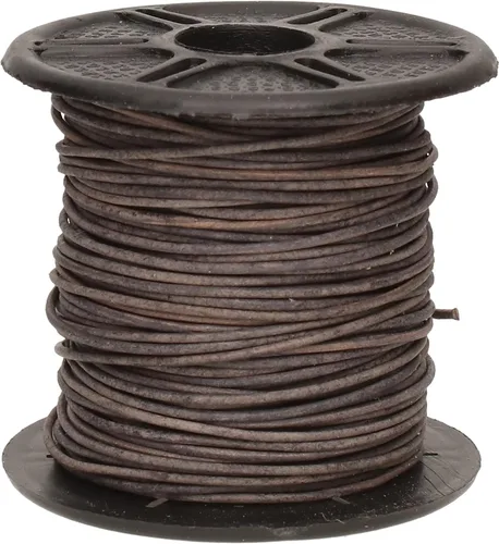 Miniatura 24 de The Beadsmith Cordón de cuero – Negro – Bobina de 0.039 in – 5 yardas/14.8 ft – Tanga de cuero indio ideal para trenzar, cuentas, collares, cordones