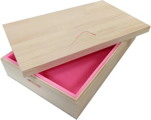 Miniatura 3 de Molde de jabón grande de 35 libras, molde de losa de silicona grande de 555 onzas con tapas de caja de madera, forro de silicona, molde de jabón