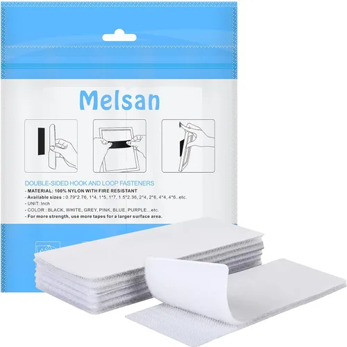 Miniatura 9 de Sujetadores de Velcro Autoadhesivos 1.5 x 2.4 Pulgadas 16 Juegos Melsan Tiras de Doble Cara para Colgar en Pared con Cinta Adhesiva de Montaje