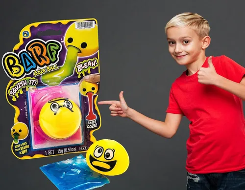 Miniatura 2 de JA-RU Barf Ooze Ball (paquete de 4) bolas de slime – Bola de estrés blanda con slime en el interior, juguete para apretar, divertidos regalos