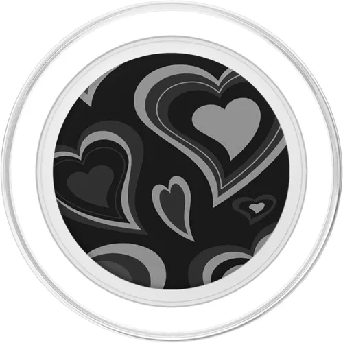 Miniatura 2 de PopSockets retro estéticos de corazones negros MagSafe PopGrip para iPhone