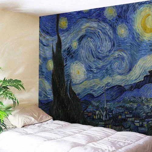 Miniatura 3 de WIHVE - Tapiz para colgar en la pared, de diseño floral bohemio, hippie, psicodélico, étnico, decorativo, de tela para dormitorio, decoración
