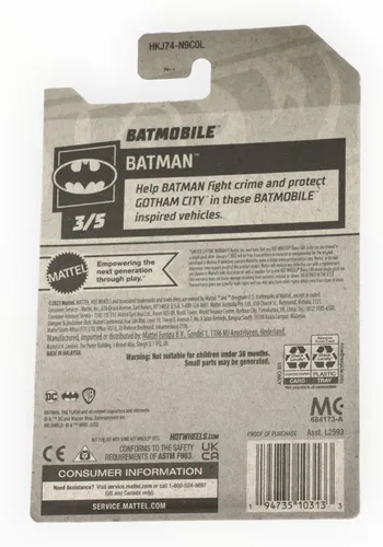 Miniatura 2 de Hot Wheels Batmóvil, Batman 3/5 [Blanco] 103/250