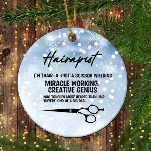 Miniatura 12 de Hairapist - Adornos de Navidad 2023 Definición de hairapista, decoraciones navideñas para árbol Descripción de la palabra Adornos únicos colgantes