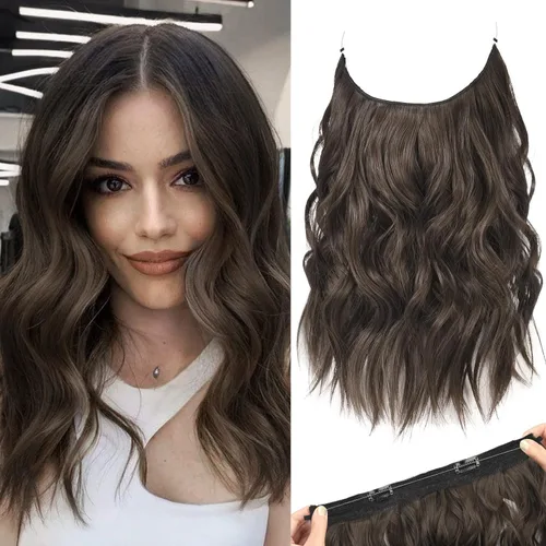 Miniatura 16 de REECHO Extensiones de cabello con alambre invisible con trama de encaje más delgada y suave