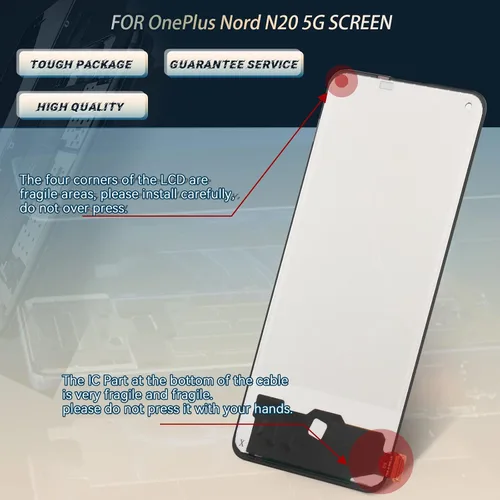 Miniatura 3 de Reemplazo de pantalla para OnePlus Nord N20 5G pantalla LCD táctil digitalizador Asamblea con kit (negro)