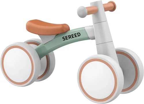 Miniatura 17 de SEREED - Bicicleta de equilibrio para bebés de 1 año, niños y niñas de 12 a 24 meses, primera bicicleta para niños de 4 ruedas, regalos de primer