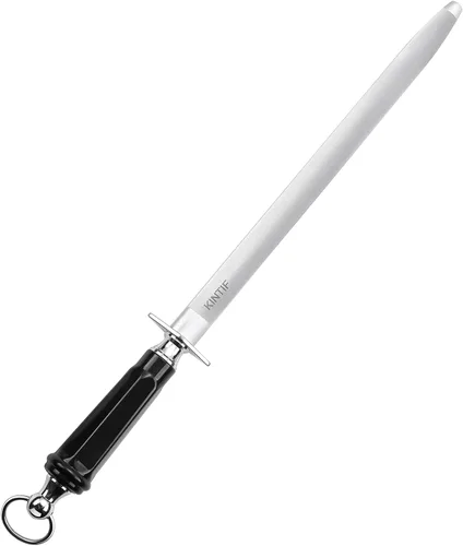 Afiladores profesionales de acero para afilar cuchillos de 12 pulgadas, varilla de afilado de alto carbono, líneas finas, alta dureza, afilado de