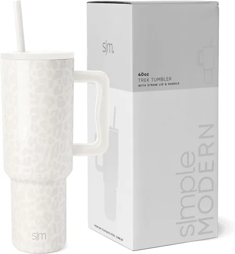 Miniatura 66 de Simple Modern Vaso Trek de 40 oz con Asa y Tapa con Pajilla Vaso de Viaje Aislado de Acero Inoxidable Apto para Portavasos Slumberland