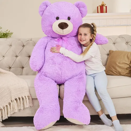 Miniatura 24 de Toys Studio - Adorable oso de peluche gigante, de 36 pulgadas, color gris, felpa suave, para novias y niñas Azul