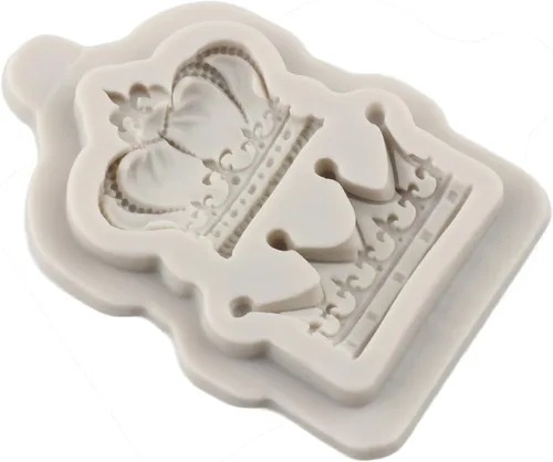 Miniatura 4 de Moldes de fondant de corona 3D para decoración de pasteles de corona de silicona para decoración de pasteles, decoración de cupcakes, arcilla