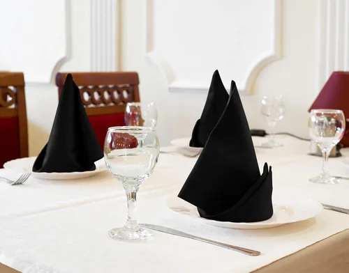 Miniatura 2 de Utopia Kitchen - Servilletas de tela negras [paquete de 12, 50 x 50 cm], mezcla de algodón absorbente, lavables y reutilizables para cena