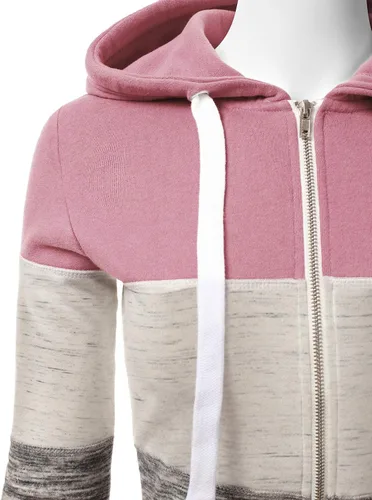 Miniatura 4 de DOUBLJU - Chaqueta ligera y delgada con capucha y cierre de cremallera para mujer, disponible en talla extragrande