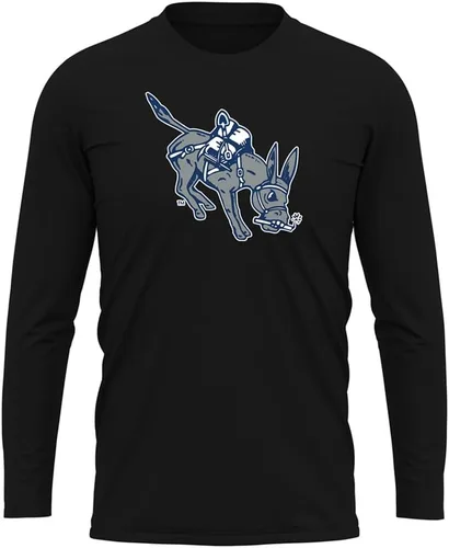 Miniatura 281 de Camisa deportiva de manga larga oficial de la NCAA Collegiate para hombre, colección negra con logotipo primario