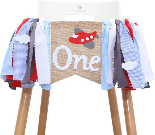 Cartel para silla alta de avión para primer cumpleaños, decoración de primer cumpleaños, accesorios para cabina de fotos, los mejores suministros
