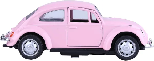 Miniatura 2 de Berry President 1967 Clásico Beetle Bug Vintage 1/32 Escala Diecast Metal Coche de Juguete con tracción hacia atrás para Regalo/Niños (Rosa)