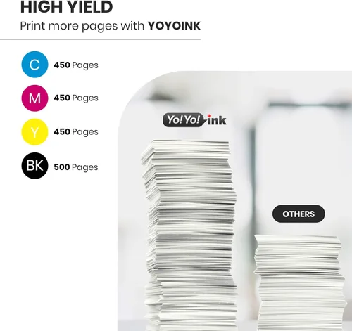 Miniatura 6 de YoYoink Cartuchos de tinta remanufacturados de repuesto para Epson T252XL 252 XL (4 negros, 2 cian, 2 magenta, 2 amarillos, 10 unidades)