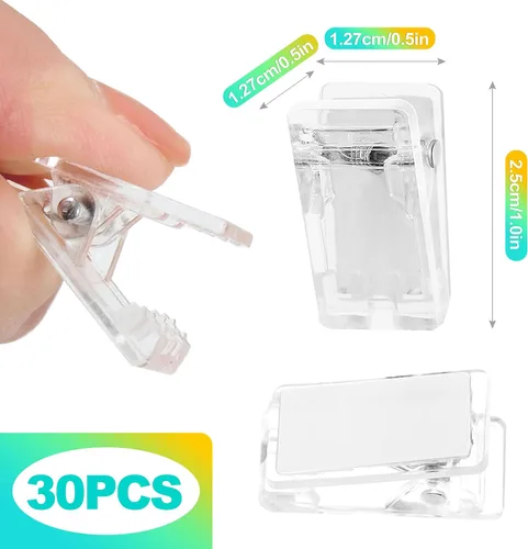Miniatura 2 de 30 ganchos de pared adhesivos transparentes, clips fuertes para colgar fotos, carteles, tapices y tiras de luces, perchas sin daños para decoración