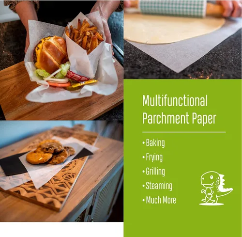 Miniatura 8 de The Paper Store Hojas de papel pergamino precortadas de 12 x 16 pulgadas, antiadherentes, sin blanquear para cocinar al horno, hornear y freír al