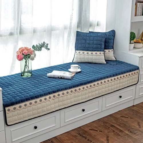 Miniatura 5 de JeogYong Cojín de asiento de ventana estilo bahía para interior, cojines de asiento de ventana de campo para interiores, para dormitorio