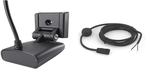 Humminbird 710200-1 XNT 9 SI 180 T Transductor de montaje en travesaño de imágenes laterales/abajo de imágenes y cable de alimentación PC-11 para