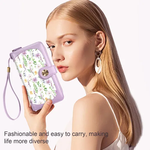 Miniatura 7 de Coco Rossi Billeteras para mujer con múltiples tarjetero, cartera de embrague, tarjetero, organizador de tarjetas para mujer con correa