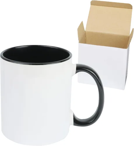 Miniatura 7 de Taza de café de cerámica de 11.0 onzas para sublimación, embalada en caja blanca 12 colores mezclados