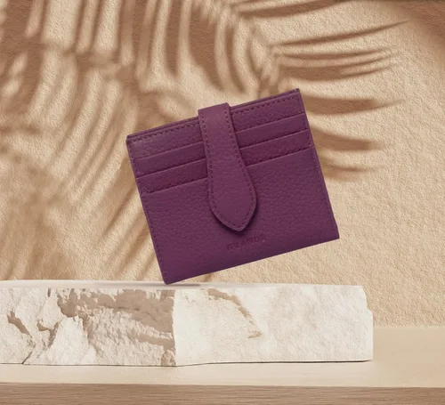 Miniatura 95 de Grande -3803 Cartera unisex, Azul (Iced Blue), Cartera delgada de cuero con cierre a presión pequeño