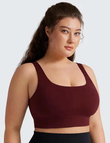 Miniatura 92 de CRZ YOGA Butterluxe - Brasier deportivo con espalda en U para mujer, cuello redondo, acolchado, de bajo impacto, para yoga, entrenamiento