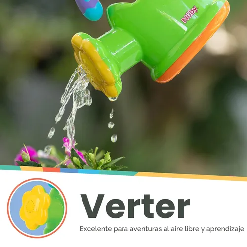 Miniatura 3 de Nuby Regadera de baño o juguete al aire libre para niños pequeños y niños, juego exterior de primavera y verano, a partir de 18 meses, artículos